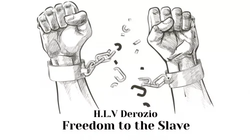a slave breaks the chain and attains freedom from bondage.