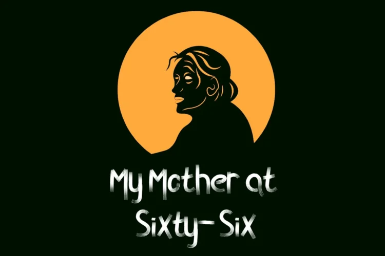 a silhouette of an old woman